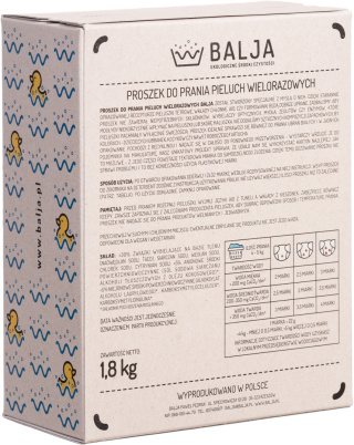 BALJA Proszek do prania pieluch wielorazowych 1,8 kg