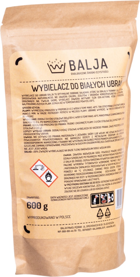 BALJA Wybielacz do ubrań 600 g