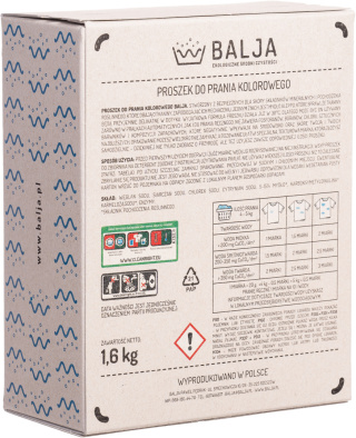 BALJA Proszek do prania kolorowego 1,6 kg