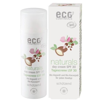 ECO COSMETICS Naturals Krem na dzień SPF 30 Olej arganowy, olej karanja 50 ml (pojemnik z dozownikiem Airless)
