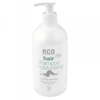 ECO COSMETICS Szampon nawilżający z liściem oliwnym i malwą, 500 ml, z pompką