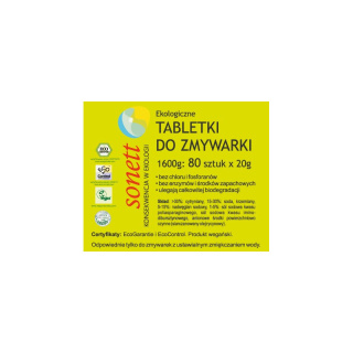 SONETT Tabletki do zmywarki 1,6 kg, 80 sztuk