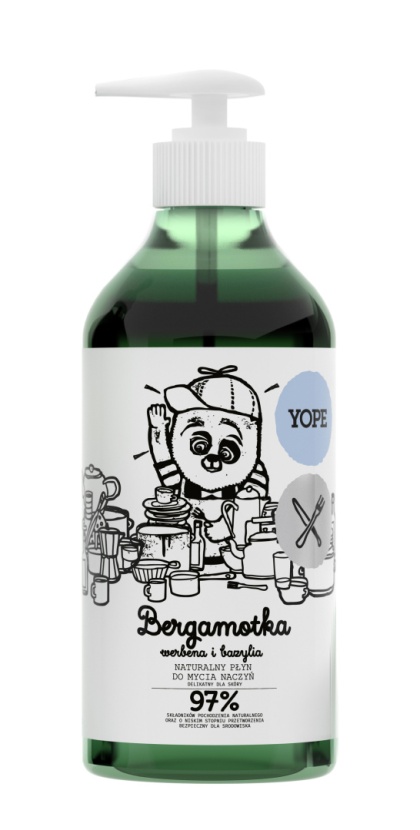 YOPE Płyn Do Naczyń Bergamotka, Werbena i Bazylia 750 ml