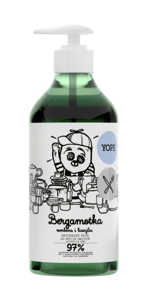 YOPE Płyn Do Naczyń Bergamotka, Werbena i Bazylia 750 ml