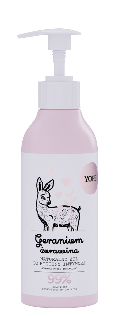 Yope Żel do higieny intymnej Geranium i Żurawina 300 ml