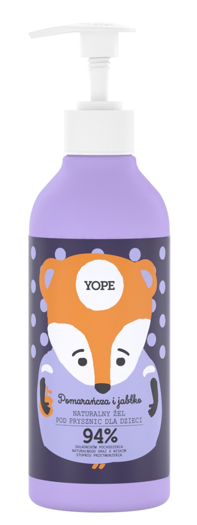 Yope Żel pod prysznic dla dzieci Pomarańcza i Jabłko 400 ml