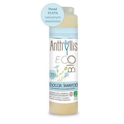 ANTHYLLIS Szampon i żel pod prysznic z wyciągiem z lnu i proteinami ryżu, ECO BIO 250 ml