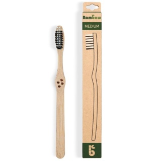 BAMBAW Bambusowa szczoteczka do zębów ŚREDNIA, certyfikat FSC