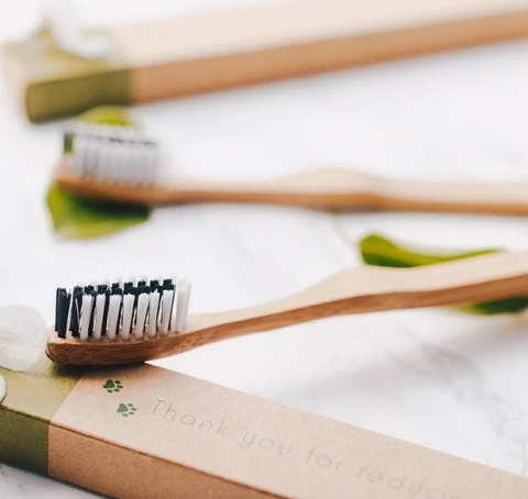 BAMBAW Bambusowa szczoteczka do zębów ŚREDNIA, certyfikat FSC