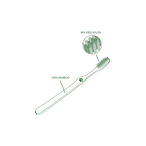 BAMBAW Bambusowa szczoteczka do zębów MIĘKKA, certfikat FSC