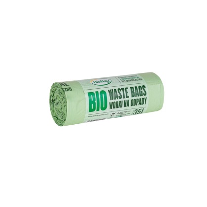 BIOBAG Worki na odpady organiczne i zmieszane, 35L, rolka 20 szt., w 100% biodegradowalne i kompostowalne