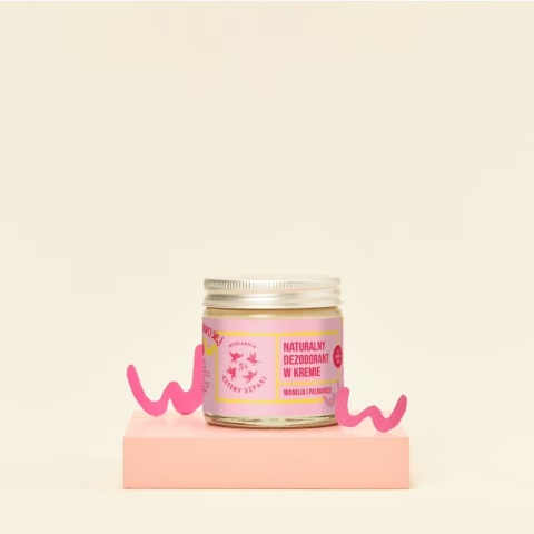 CZTERY SZPAKI Naturalny dezodorant w kremie bez dodatku sody " Badaj się" Wanilia i Palmaroza 60 ml
