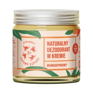 CZTERY SZPAKI Naturalny dezodorant w kremie bez dodatku sody - Mandarynka i Begamotka 60 ml