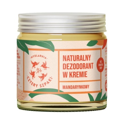 CZTERY SZPAKI Naturalny dezodorant w kremie bez dodatku sody - Mandarynka i Begamotka 60 ml