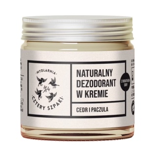 CZTERY SZPAKI Naturalny dezodorant w kremie cedr i paczula bez dodatku sody 60 ml