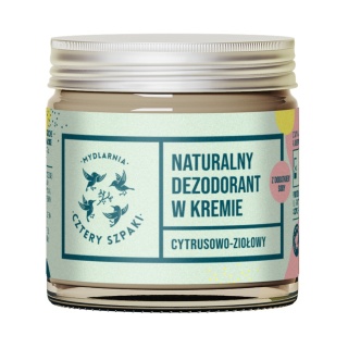 CZTERY SZPAKI Naturalny dezodorant w kremie cytrusowo-ziołowy z dodatkiem sody 60 ml