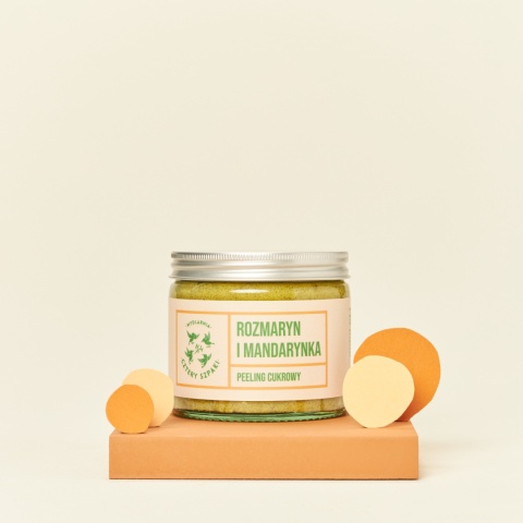 CZTERY SZPAKI Peeling cukrowy do ciała rozmaryn i mandarynka 250 ml