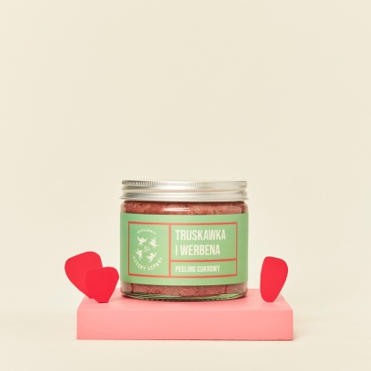 CZTERY SZPAKI Peeling cukrowy do ciała truskawka i werbena 250 ml