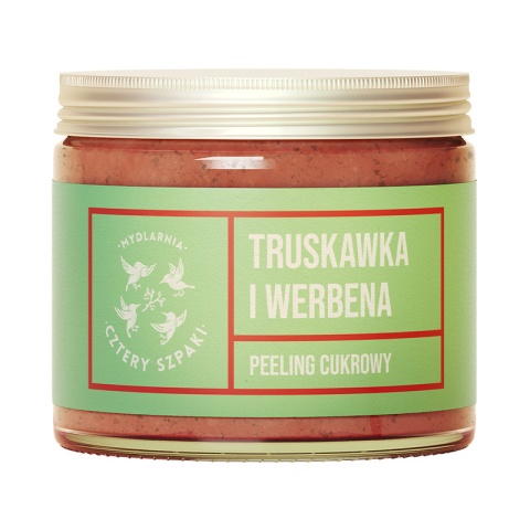 CZTERY SZPAKI Peeling cukrowy do ciała truskawka i werbena 250 ml
