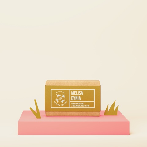 CZTERY SZPAKI Peelingujące mydło w kostce - melisa i dynia 110 g