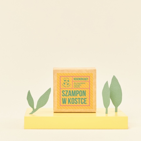 CZTERY SZPAKI Regenerujący szampon w kostce - eukaliptus cytrynowy 75 g