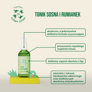 CZTERY SZPAKI Tonik do twarzy Sosna i Rumianek 100 ml