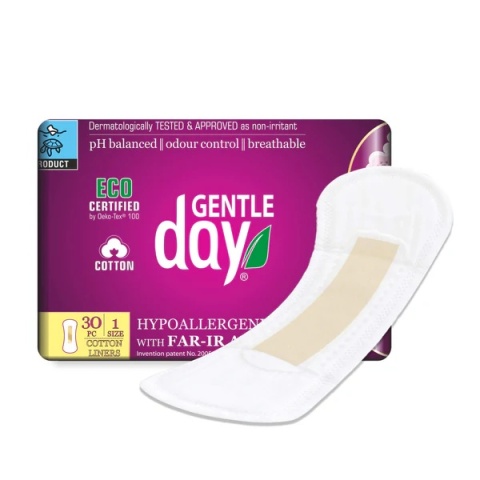 GENTLE DAY Wkładki z paskiem anionowym, ekologiczne 30 szt.