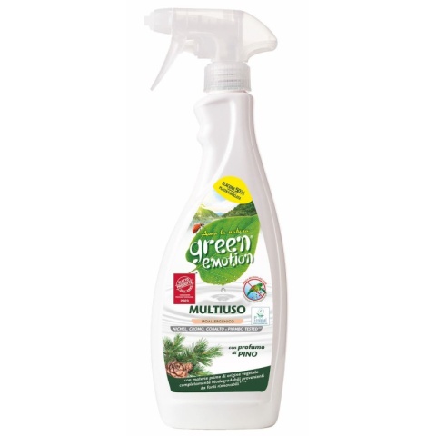 GREEN EMOTION Ekologiczny środek do czyszczenia twardych powierzchni, okien i szyb, SOSNA, Ecolabel 750 ml