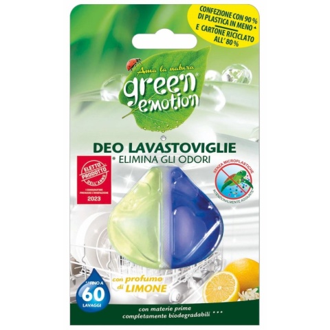GREEN EMOTION Odświeżacz do zmywarek, CYTRYNA, ekologiczny 60 cykli zmywania 4 ml