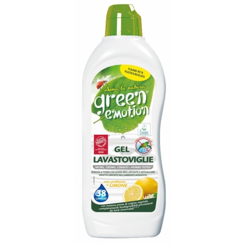 GREEN EMOTION Żel do zmywarki, hipoalergiczny, CYTRYNA, Ecolabel 650 ml