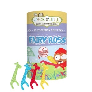 JACK N' JILL Nić dentystyczna dla dzieci z uchwytem Fairy Floss, 30 szt