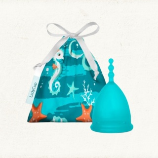 LADY CUP Revolution Kubeczek menstruacyjny, kolor: Blue Starfish, rozmiar S