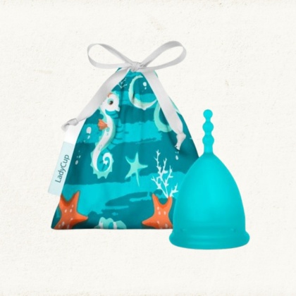 LADY CUP Revolution Kubeczek menstruacyjny, kolor: Blue Starfish, rozmiar S
