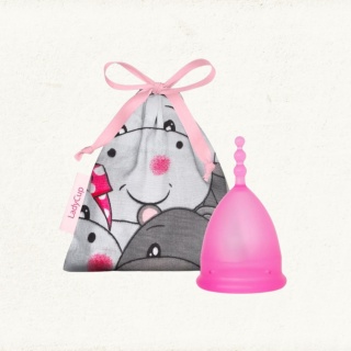 LADY CUP Revolution Kubeczek menstruacyjny, kolor: Pinky Hippo, rozmiar S