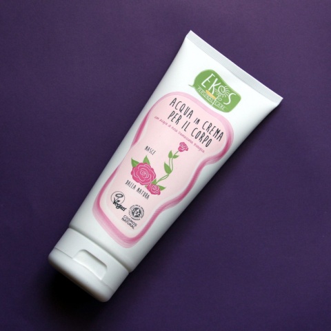 PIERPAOLI EKOS Woda w kremie z organiczną wodą różaną, krem nawilżający do ciała 200 ml