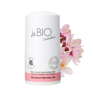 Naturalny dezodorant roll-on CHIA i KWIAT JAPOŃSKIEJ WIŚNI beBIO Cosmetics - 50 ml