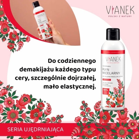VIANEK Rewitalizujący płyn micelarny 200 ml DATA WAŻNOŚCI: 31.05.2026