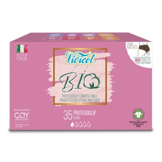 VIVICOT BIO Wkładki higieniczne, z organicznej bawełny, niebielone chlorem 35 sztuk