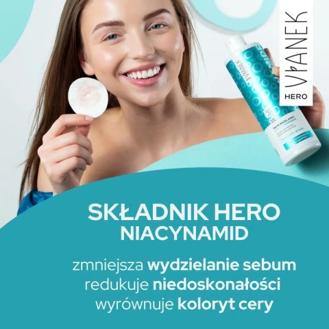 Vianek Hero Płyn micelarny z niacynamidem 400 ml