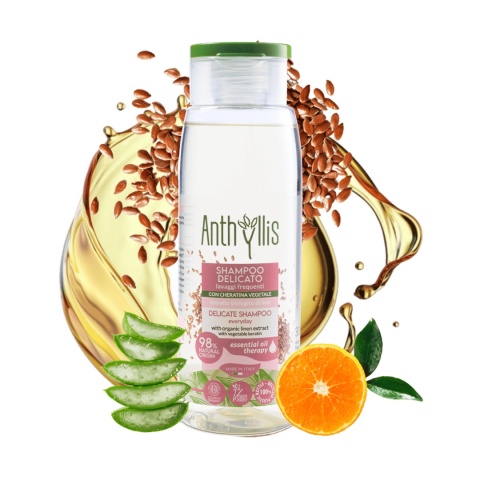 ANTHYLLIS Bio Szampon do Częstego Mycia z Keratyną Roślinną i Lnem 300 ml