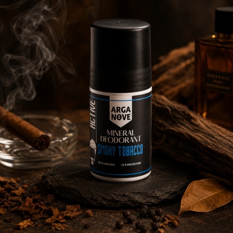 ARGANOVE Dezodorant mineralny ałunowy Smoky Tobacco Roll-On 50 ml