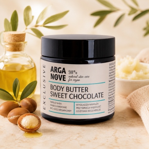 ARGANOVE Luksusowe masło do ciała Sweet Chocolate z kokosem i arganem 100 ml