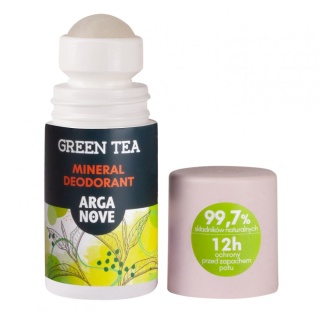 ARGANOVE Naturalny dezodorant mineralny Zielona Herbata z olejem arganowym roll-on 50 ml