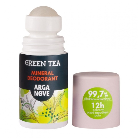ARGANOVE Naturalny dezodorant mineralny Zielona Herbata z olejem arganowym roll-on 50 ml