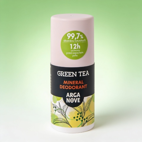 ARGANOVE Naturalny dezodorant mineralny Zielona Herbata z olejem arganowym roll-on 50 ml