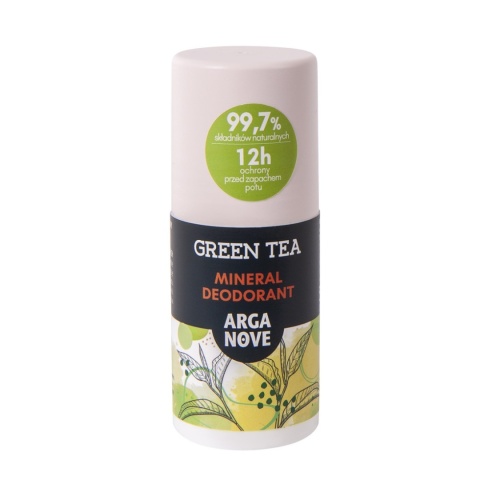 ARGANOVE Naturalny dezodorant mineralny Zielona Herbata z olejem arganowym roll-on 50 ml