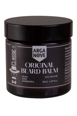 ARGANOVE Naturalny klasyczny balsam do brody z Piżmem i Ambrą 50 ml