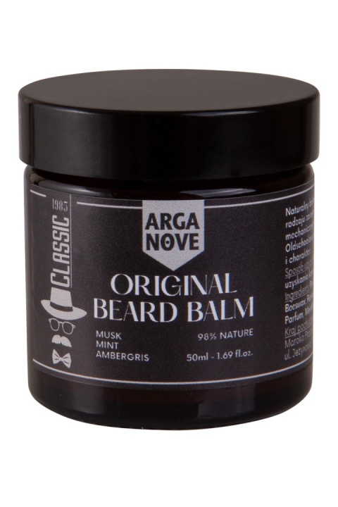 ARGANOVE Naturalny klasyczny balsam do brody z Piżmem i Ambrą 50 ml