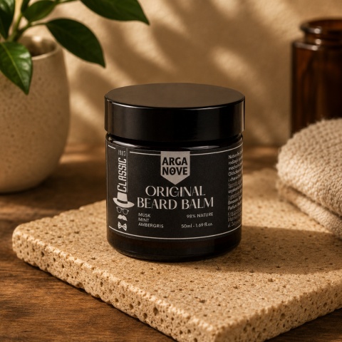 ARGANOVE Naturalny klasyczny balsam do brody z Piżmem i Ambrą 50 ml