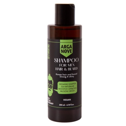 ARGANOVE Wegański ziołowy szampon dla mężczyzn do brody i włosów Strong 200 ml